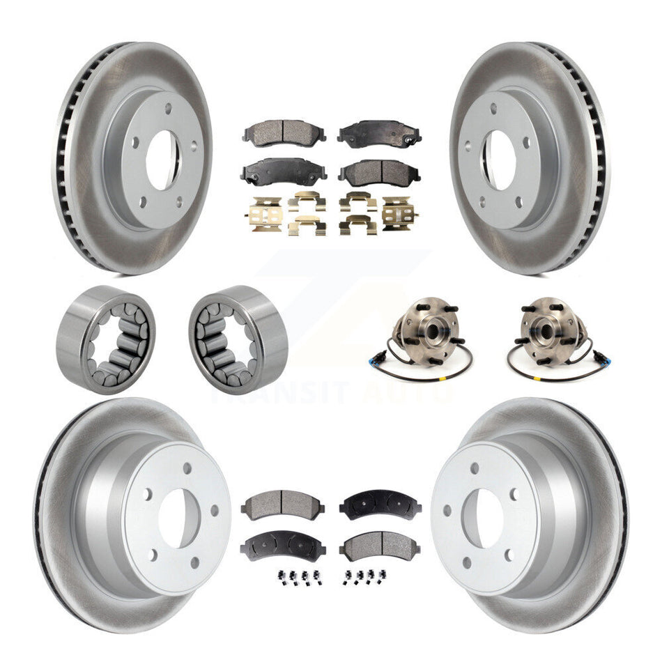 Front Rear Hub Bearing Coat Brake Rotor Pads Shoe Kit (10Pc) For Chevrolet GMC Blazer S10 KBB-111783