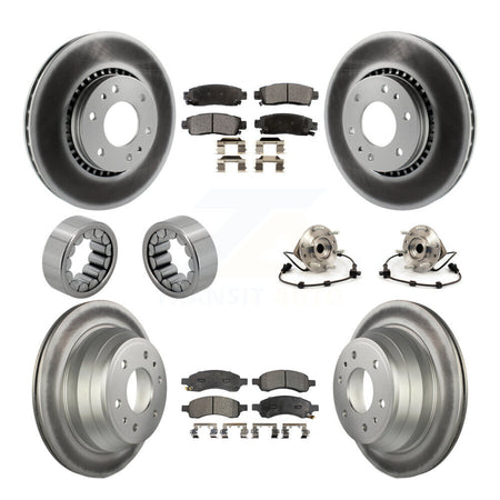 Front Rear Hub Bearing Coat Brake Rotor Pad Shoe Kit (10Pc) For Chevrolet Trailblazer GMC KBB-111785