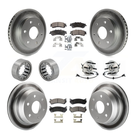Front Rear Hub Bearing Coat Brake Rotor Pads Shoe Kit (10Pc) For Chevrolet Silverado 1500 KBB-111788