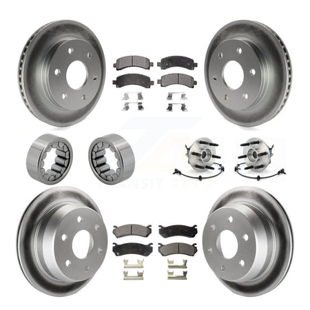 Front Rear Hub Bearing Coat Brake Rotor Pads Shoe Kit (10Pc) For Chevrolet Avalanche 1500 KBB-111790