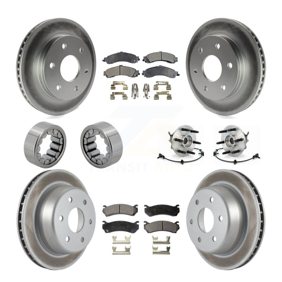 Front Rear Hub Bearing Coat Brake Rotor Pads Shoe Kit (10Pc) For Chevrolet Avalanche 1500 KBB-111791
