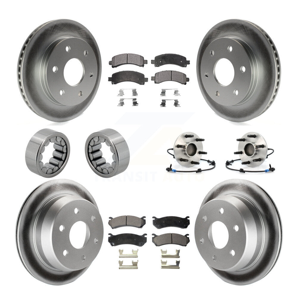 Front Rear Hub Bearing Coat Brake Rotor Pads Shoe Kit (10Pc) For Chevrolet Avalanche 1500 KBB-111797