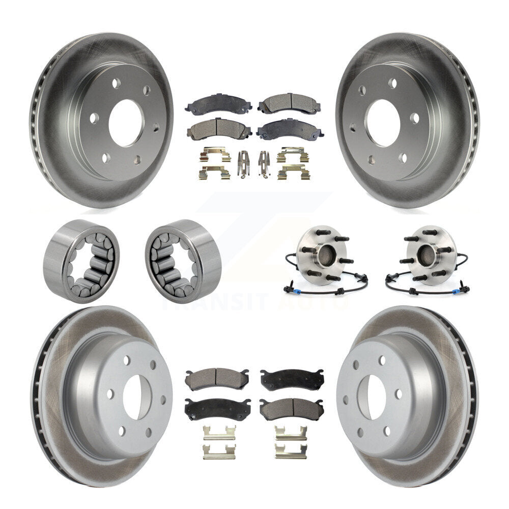 Front Rear Hub Bearing Coat Brake Rotor Pads Shoe Kit (10Pc) For Chevrolet Avalanche 1500 KBB-111798