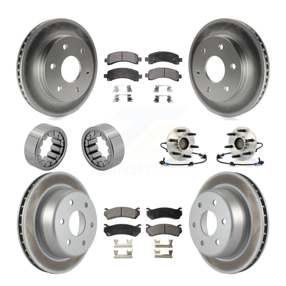 Front Rear Hub Bearing Coat Brake Rotor Pads Shoe Kit (10Pc) For Chevrolet Avalanche 1500 KBB-111799