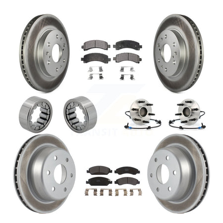 Front Rear Hub Bearing Coated Brake Rotor Pads Shoe Kit (10Pc) For Chevrolet Express 1500 KBB-111800