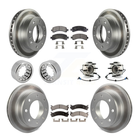 Front Rear Hub Bearing Coated Brake Rotor Pads Shoe Kit (10Pc) For Chevrolet Express 2500 KBB-111879