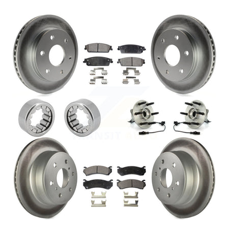 Front Rear Hub Bearing Coat Brake Rotor Pads Shoe Kit (10Pc) For Chevrolet Silverado 1500 KBB-111893