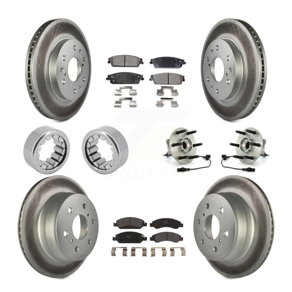 Front Rear Hub Bearing Coat Brake Rotor Pads Shoe Kit (10Pc) For Chevrolet Silverado 1500 KBB-111894