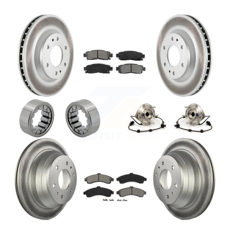 Front Rear Hub Bearing Coat Brake Rotor Pad Shoe Kit (10Pc) For GMC Envoy Chevrolet Buick KBB-112342