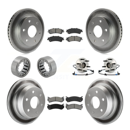 Front Rear Hub Bearing Coat Brake Rotor Pads Shoe Kit (10Pc) For Chevrolet Silverado 1500 KBB-112353