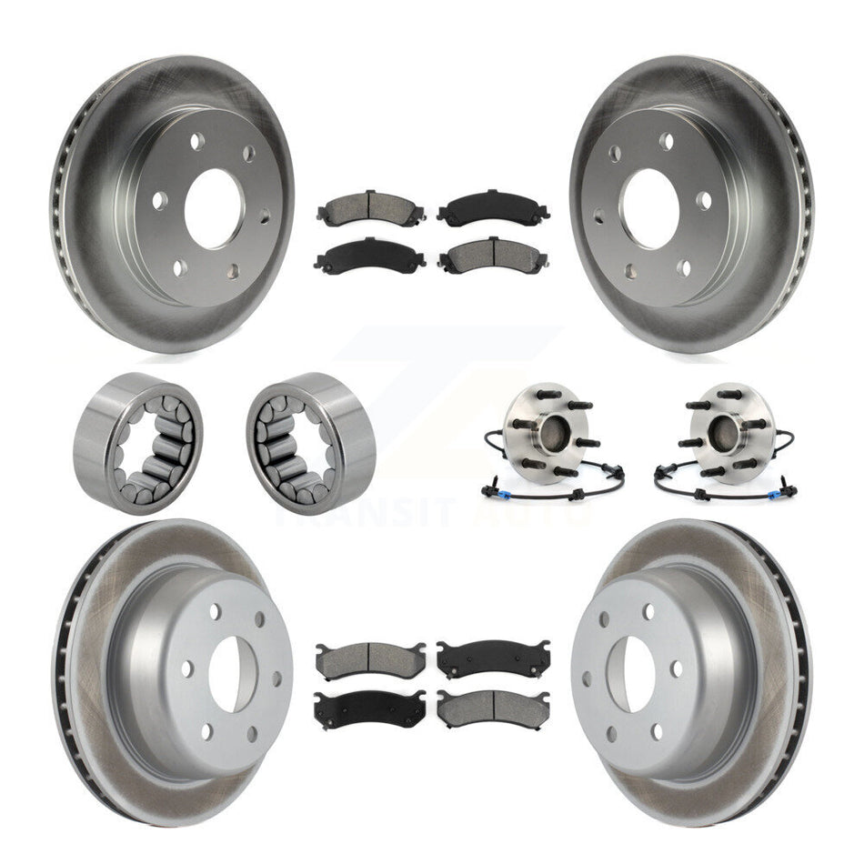 Front Rear Hub Bearing Coat Brake Rotor Pads Shoe Kit (10Pc) For Chevrolet Avalanche 1500 KBB-112356
