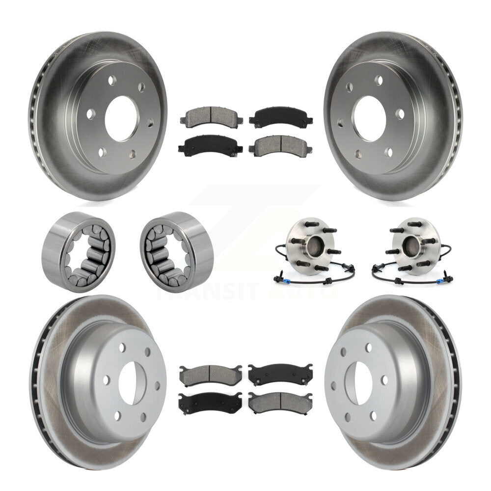 Front Rear Hub Bearing Coat Brake Rotor Pads Shoe Kit (10Pc) For Chevrolet Avalanche 1500 KBB-112357