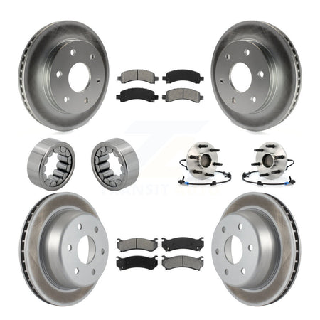 Front Rear Hub Bearing Coat Brake Rotor Pads Shoe Kit (10Pc) For Chevrolet Avalanche 1500 KBB-112357