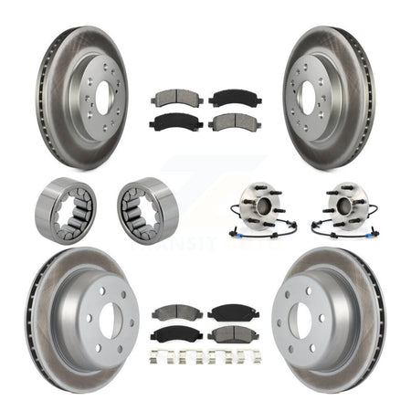 Front Rear Hub Bearing Coated Brake Rotor Pads Shoe Kit (10Pc) For Chevrolet Express 1500 KBB-112358