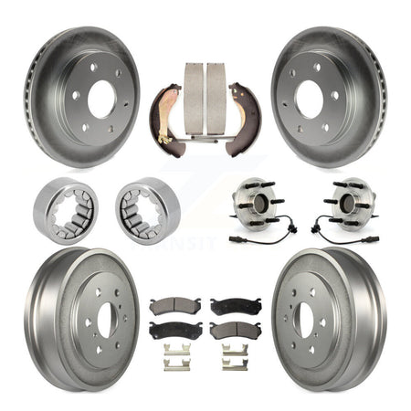 Front Rear Hub Bearing Coat Brake Rotor Pads Shoe Kit (10Pc) For Chevrolet Silverado 1500 KBB-112514