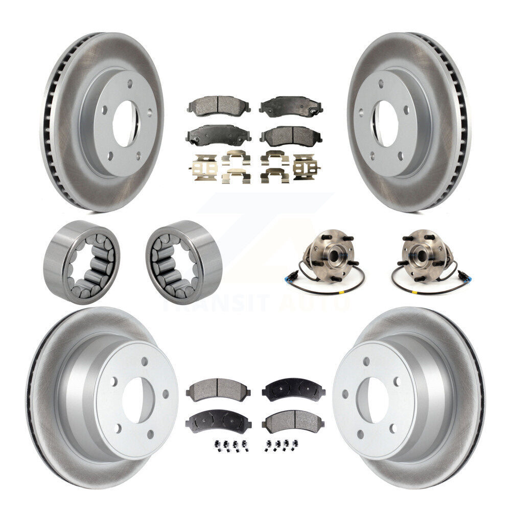 Front Rear Hub Bearing Coat Brake Rotor Pads Shoe Kit (10Pc) For Chevrolet GMC Blazer S10 KBB-112953