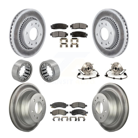 Front Rear Hub Bearing Coat Brake Rotor Pad Shoe Kit (10Pc) For Chevrolet Trailblazer GMC KBB-112957