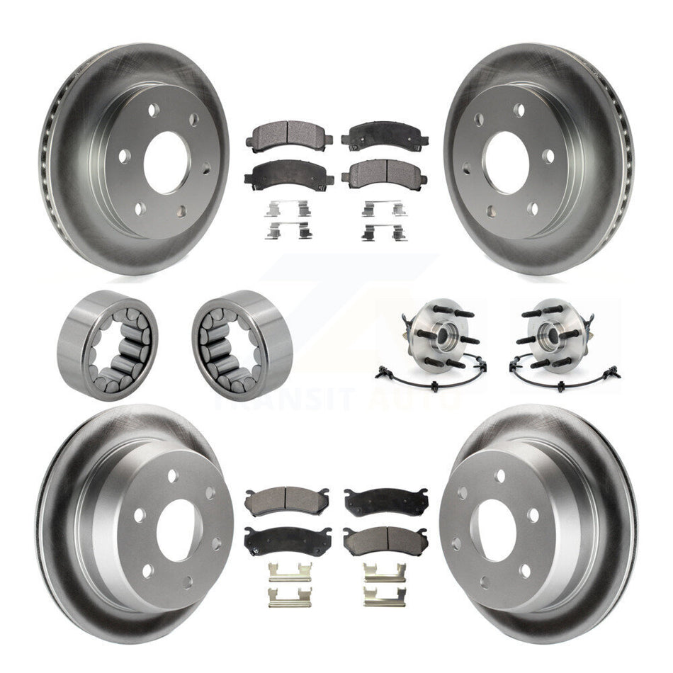 Front Rear Hub Bearing Coat Brake Rotor Pads Shoe Kit (10Pc) For Chevrolet Avalanche 1500 KBB-112960