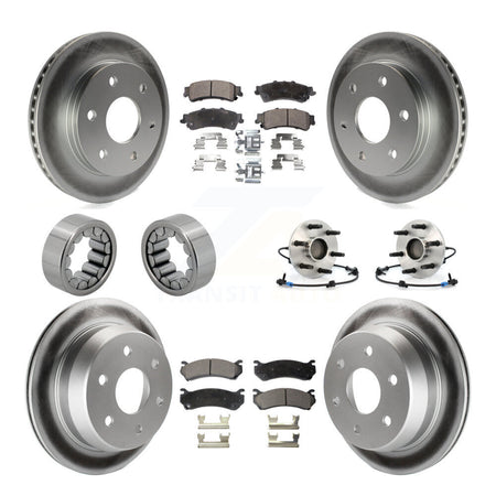 Front Rear Hub Bearing Coat Brake Rotor Pads Shoe Kit (10Pc) For Chevrolet Silverado 1500 KBB-112965