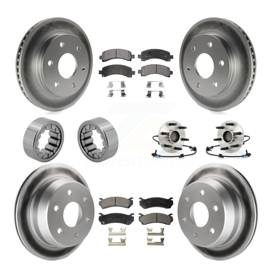 Front Rear Hub Bearing Coat Brake Rotor Pads Shoe Kit (10Pc) For Chevrolet Avalanche 1500 KBB-112967