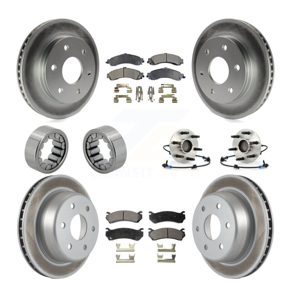 Front Rear Hub Bearing Coat Brake Rotor Pads Shoe Kit (10Pc) For Chevrolet Avalanche 1500 KBB-112968