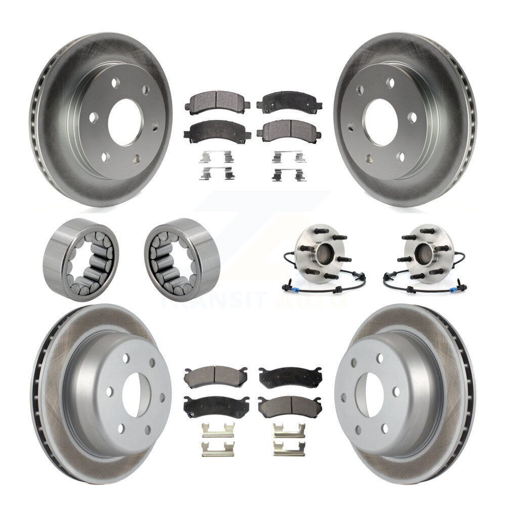 Front Rear Hub Bearing Coat Brake Rotor Pads Shoe Kit (10Pc) For Chevrolet Avalanche 1500 KBB-112969