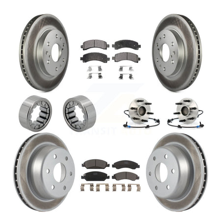 Front Rear Hub Bearing Coated Brake Rotor Pads Shoe Kit (10Pc) For Chevrolet Express 1500 KBB-112970
