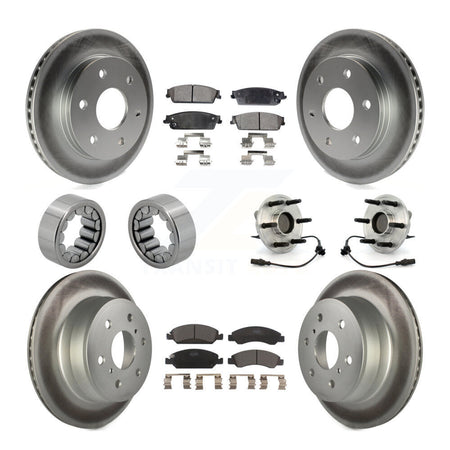 Front Rear Hub Bearing Coated Disc Brake Rotor & Pads Shoe Kit (10Pc) For GMC Sierra 1500 KBB-112977