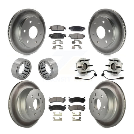 Front Rear Hub Bearing Coat Brake Rotor Pads Shoe Kit (10Pc) For Chevrolet Silverado 1500 KBB-112978