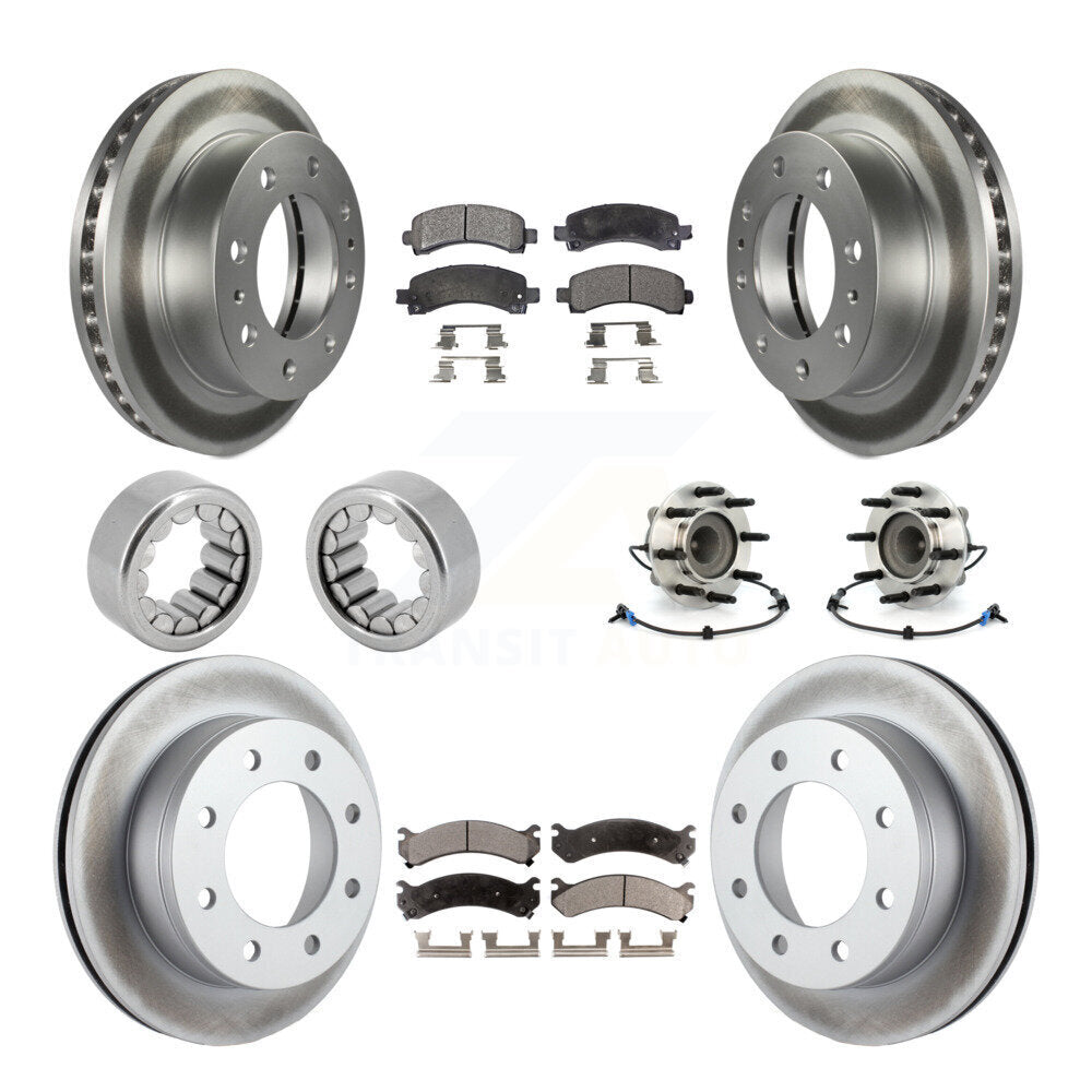 Front Rear Hub Bearing Coat Brake Rotor Pad Shoe Kit (10Pc) For GMC Savana 2500 Chevrolet KBB-113054