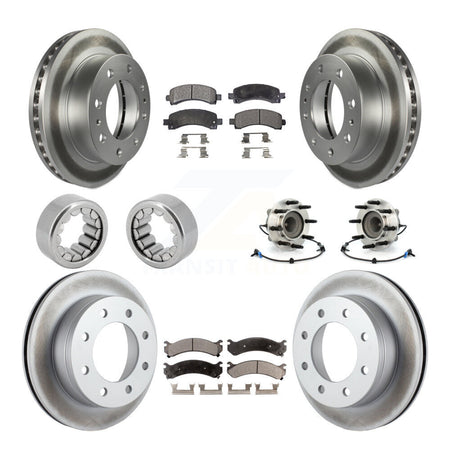 Front Rear Hub Bearing Coat Brake Rotor Pad Shoe Kit (10Pc) For GMC Savana 2500 Chevrolet KBB-113054