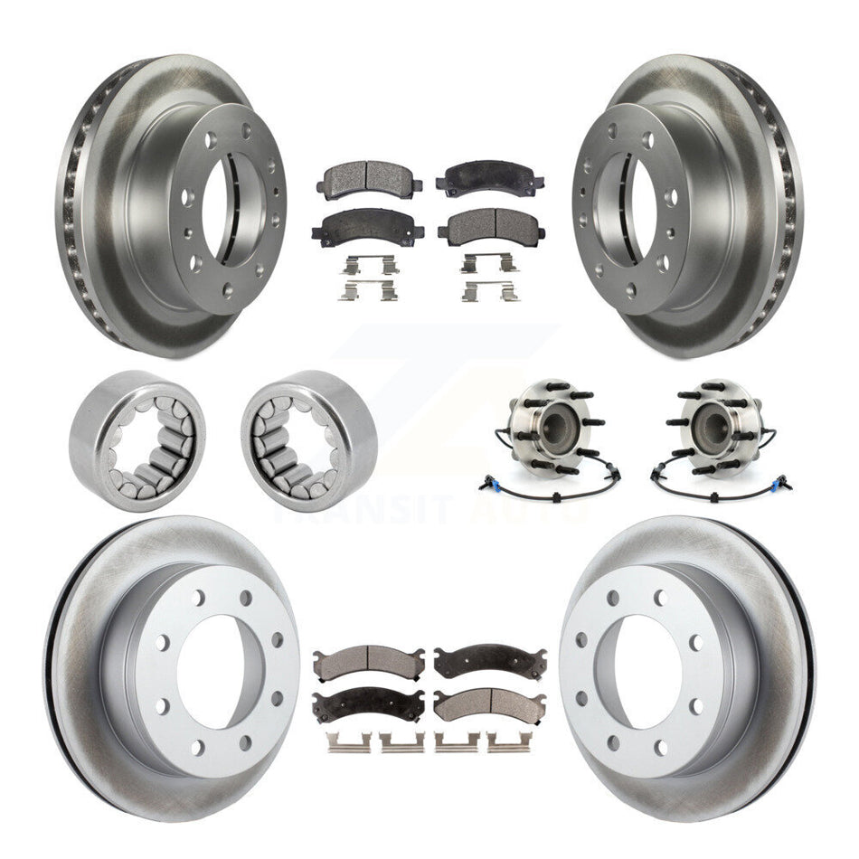 Front Rear Hub Bearing Coat Brake Rotor Pad Shoe Kit (10Pc) For GMC Savana 2500 Chevrolet KBB-113054