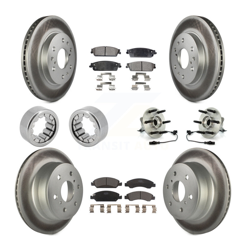 Front Rear Hub Bearing Coat Brake Rotor Pads Shoe Kit (10Pc) For Chevrolet Silverado 1500 KBB-113070