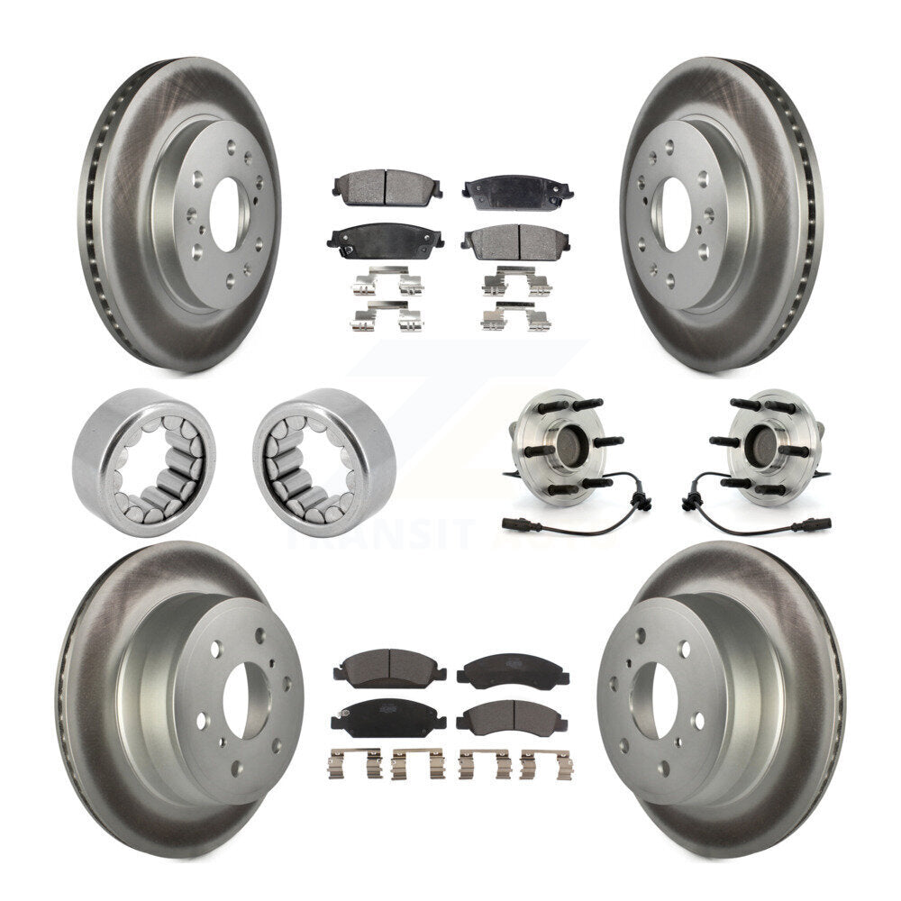 Front Rear Hub Bearing Coat Brake Rotor Pads Shoe Kit (10Pc) For Chevrolet Silverado 1500 KBB-113073