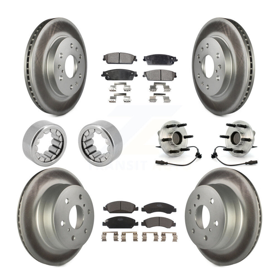 Front Rear Hub Bearing Coat Brake Rotor Pads Shoe Kit (10Pc) For Chevrolet Silverado 1500 KBB-113073