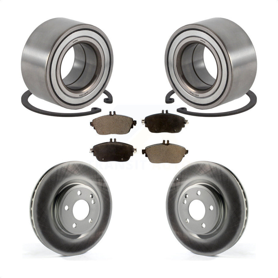 Front Wheel Bearing With Coated Disc Brake Rotors And Ceramic Pads Kit For Mercedes-Benz CLA250 GLA250 INFINITI QX30 KBB-113270