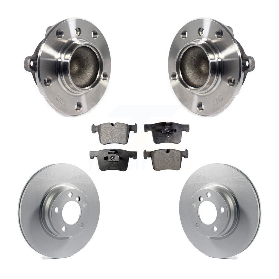 Front Hub Bearing Assembly With Coated Disc Brake Rotors And Semi-Metallic Pads Kit For BMW 328i 428i Gran Coupe 228i KBB-113750