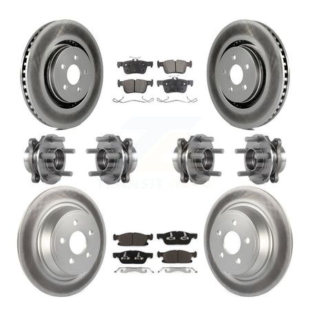 Front Rear Hub Bearing Coat Brake Rotor Pad Kit (10Pc) For Ford Edge Lincoln Nautilus MKX KBB-113958