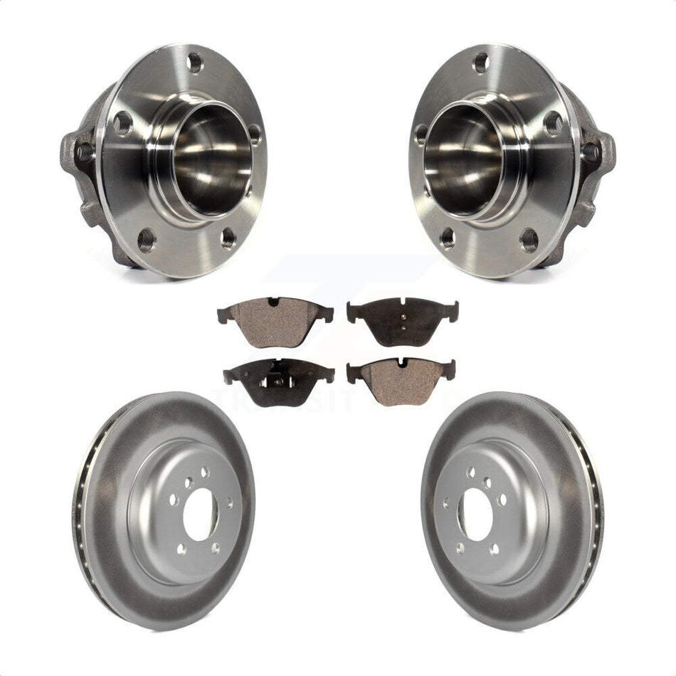 Front Hub Bearing Assembly With Coated Disc Brake Rotors And Ceramic Pads Kit For BMW 535i 640i 535d Gran Coupe ActiveHybrid 5 KBB-113963