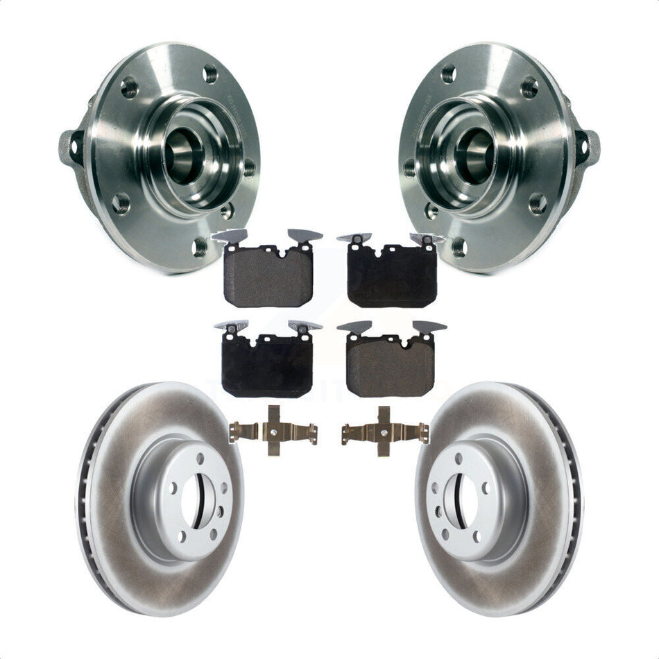Front Hub Bearing Assembly With Coated Disc Brake Rotors And Ceramic Pads Kit For BMW 428i xDrive Gran Coupe 228i 340i 435i KBB-113976