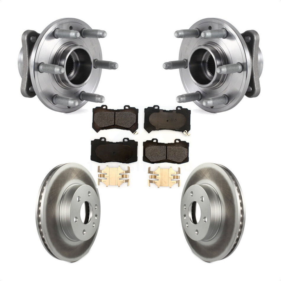 Front Hub Bearing Assembly Coat Brake Rotor Pad Kit For Chevrolet Colorado GMC Canyon 4WD KBB-114006