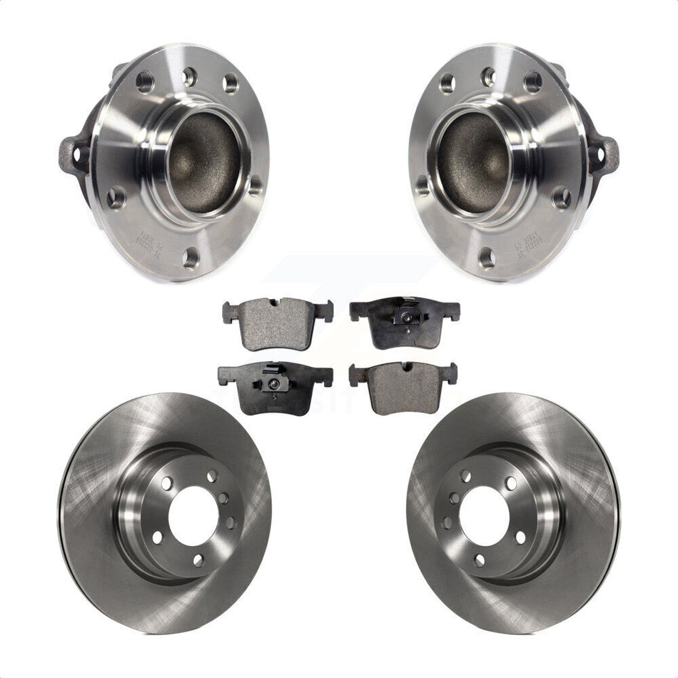 Front Hub Bearing Assembly With Disc Brake Rotors And Semi-Metallic Pads Kit For BMW 328i 428i Gran Coupe 228i KBB-114050