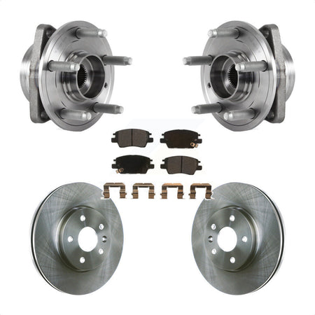 Front Hub Bearing Assembly Disc Brake Rotor And Pads Kit For Chevrolet Cruze Volt Bolt EV KBB-114065