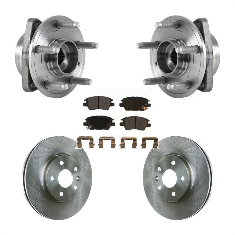 Front Hub Bearing Assembly Disc Brake Rotor And Pads Kit For Chevrolet Cruze Volt Bolt EV KBB-114065