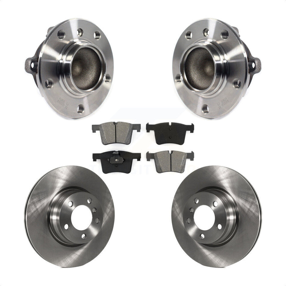 Front Hub Bearing Assembly With Disc Brake Rotors And Semi-Metallic Pads Kit For BMW 328i 428i Gran Coupe 228i KBB-114094