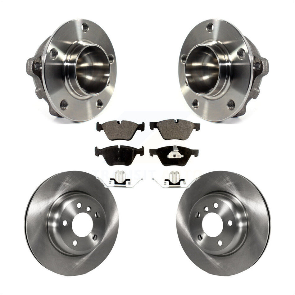 Front Hub Bearing Assembly With Disc Brake Rotors And Ceramic Pads Kit For 2012-2014 BMW 528i Without Performance Brakes 330mm Diameter Rotor KBB-114124