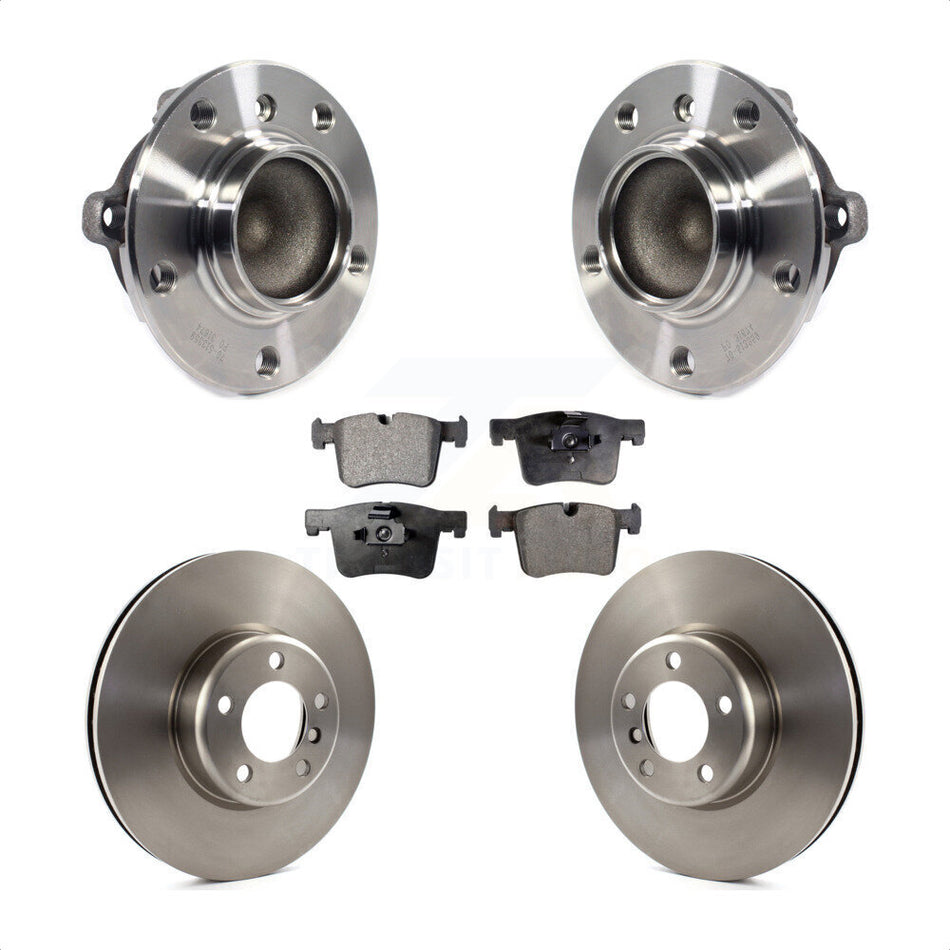 Front Hub Bearing Assembly With Disc Brake Rotors And Ceramic Pads Kit For BMW 435i 335i Gran Coupe Without Blue Painted Calipers KBB-114130
