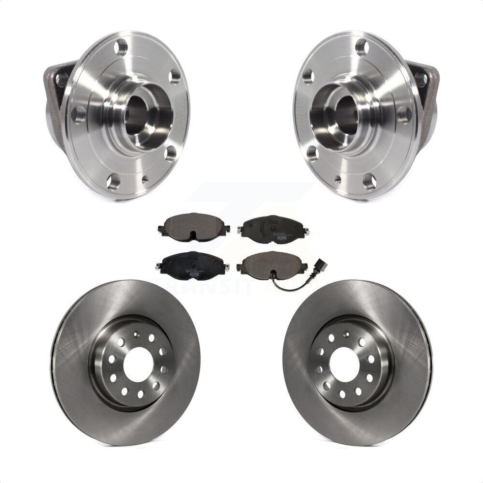Front Hub Bearing Assembly With Disc Brake Rotors And Ceramic Pads Kit For Volkswagen GTI Audi Golf Alltrack A3 Sportback e-tron TT Quattro KBB-114138