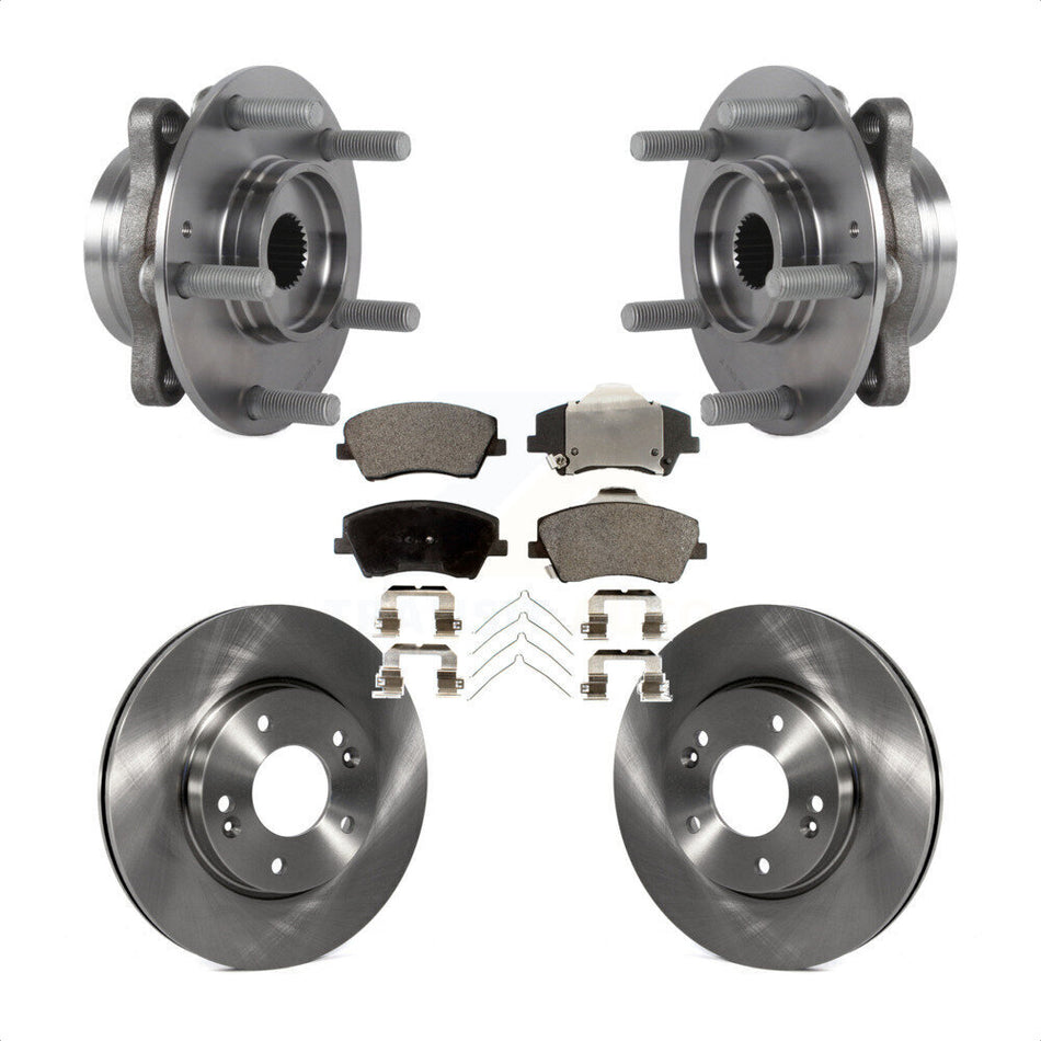 Front Hub Bearing Assembly With Disc Brake Rotors And Ceramic Pads Kit For Hyundai Elantra KBB-114152