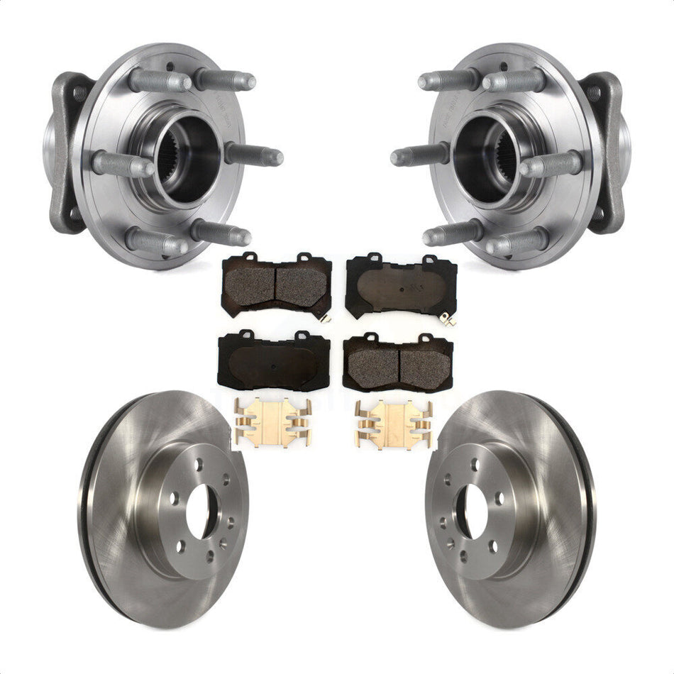 Front Hub Bearing Brake Rotor And Pad Kit For 2015-2020 Chevrolet Colorado GMC Canyon 4WD KBB-114166